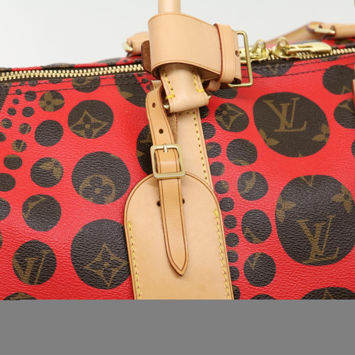 Louis Vuitton Keepall Bandouliere 55 Red Canvas Travel Bag