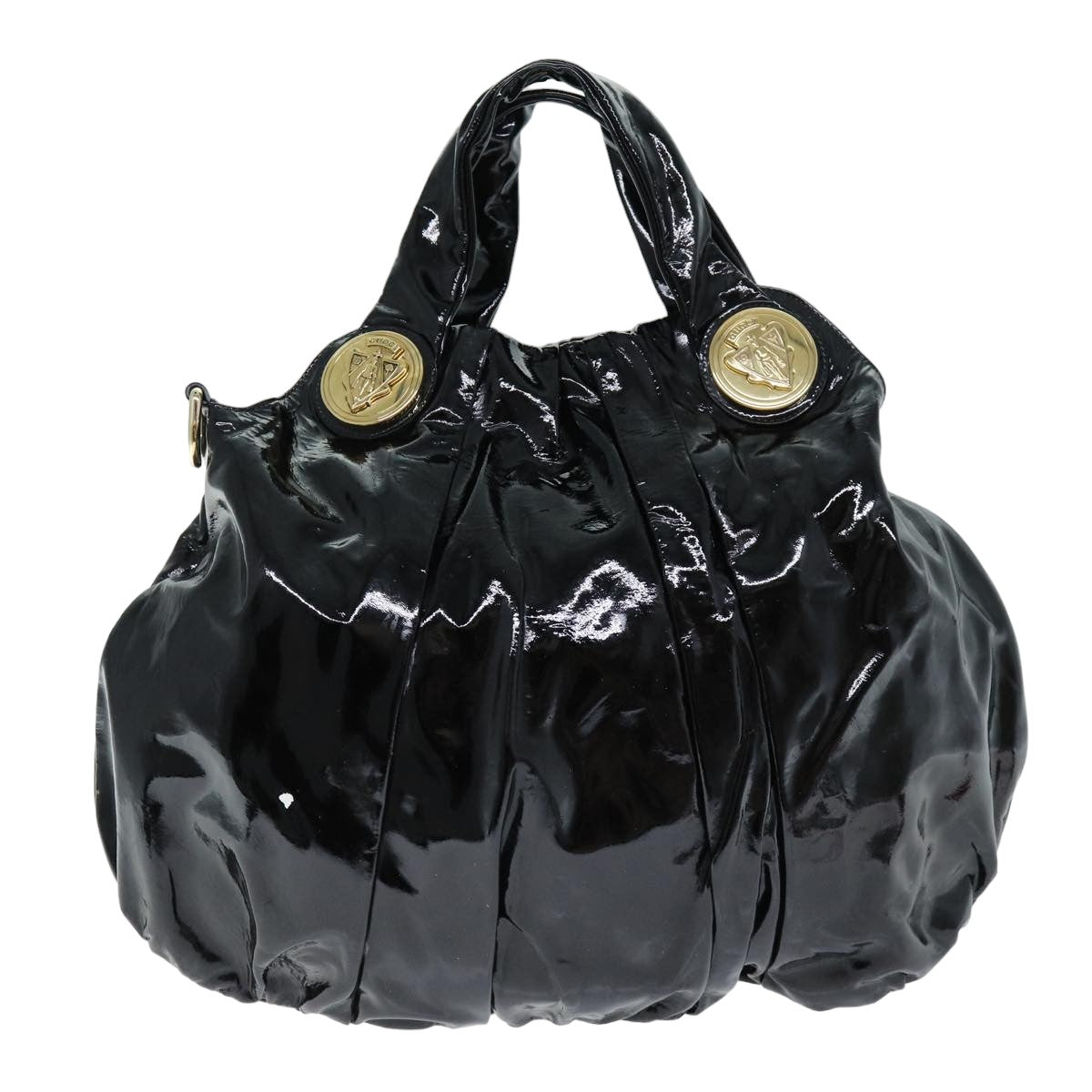 Gucci Hysteria Black Patent Leather Hand Bag