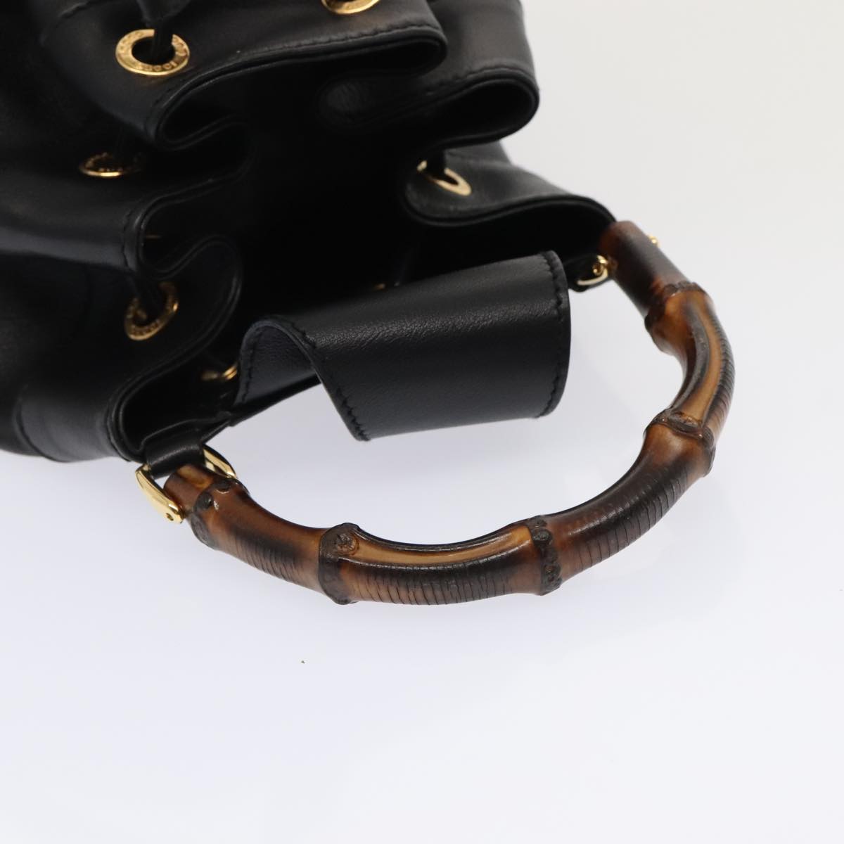 Gucci Bamboo Black Leather Shoulder Bag