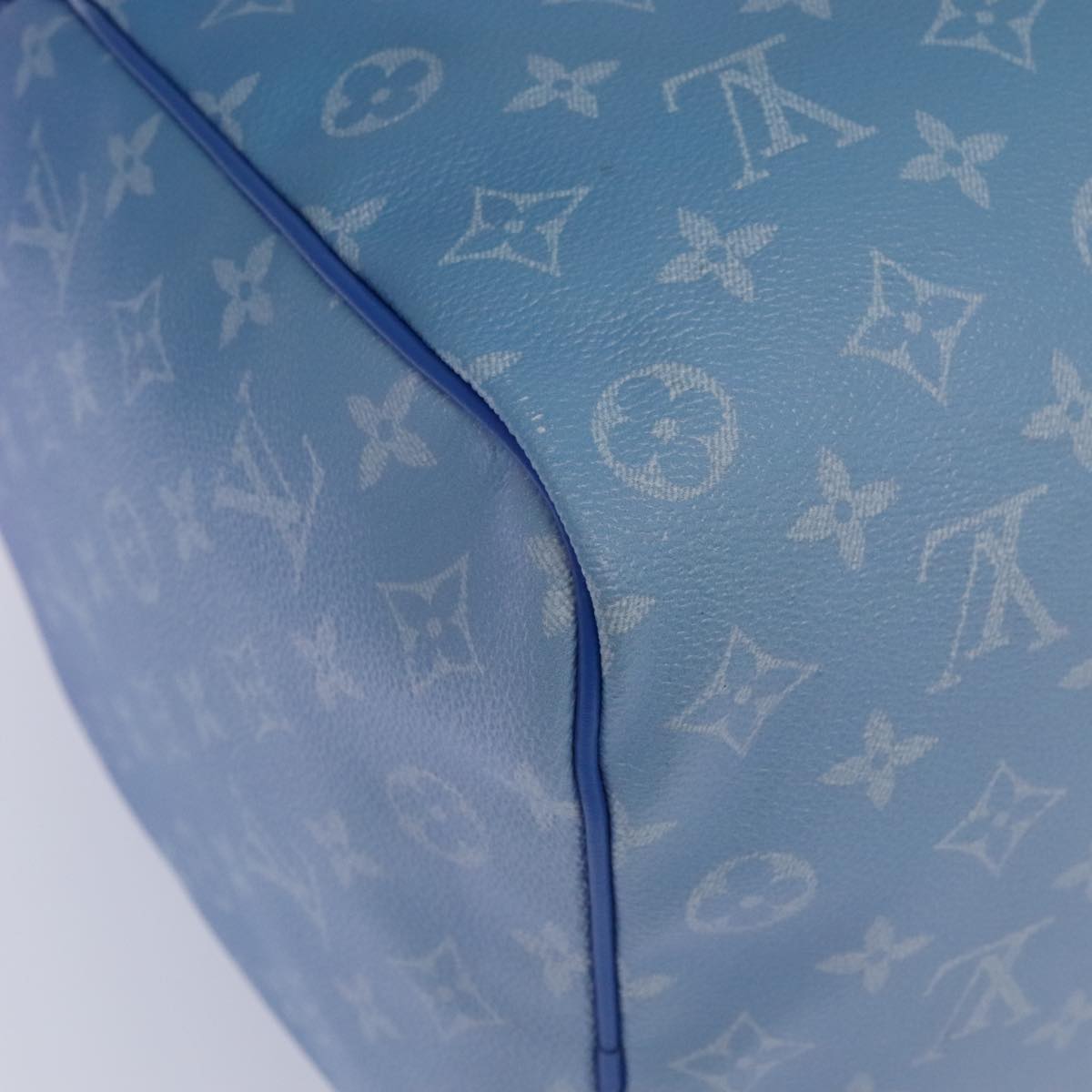 Louis Vuitton Keepall Bandouliere 50 Blue Canvas Travel Bag