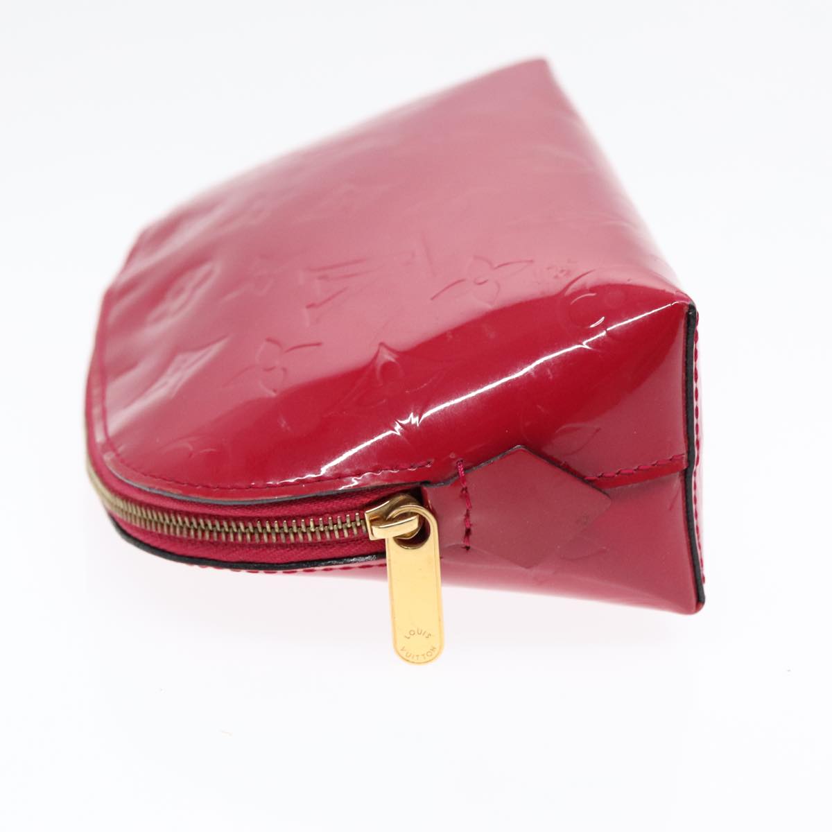 Louis Vuitton Cosmetic Pouch Red Patent Leather Clutch Bag