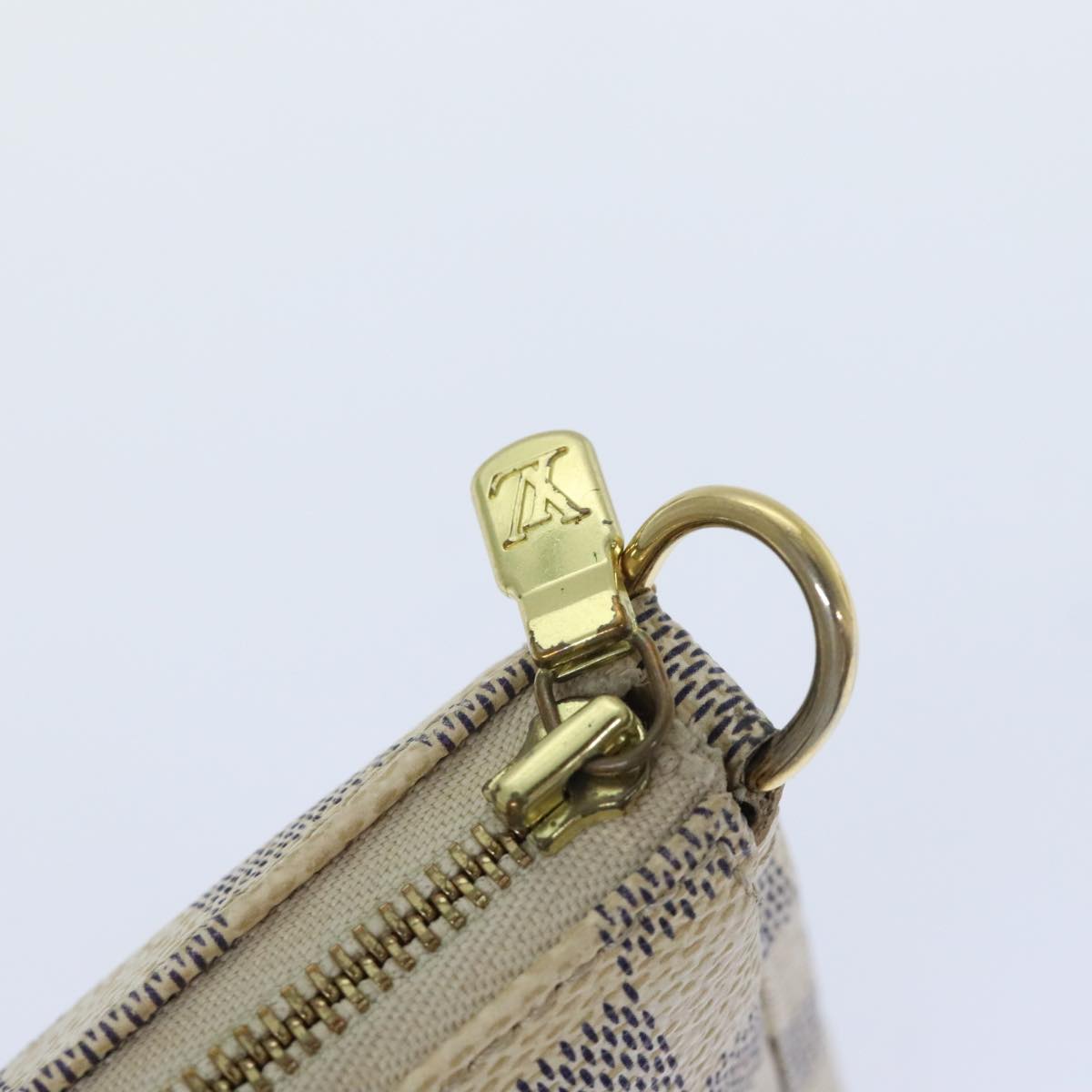 Louis Vuitton Pochette Accessoire Beige Canvas Clutch Bag