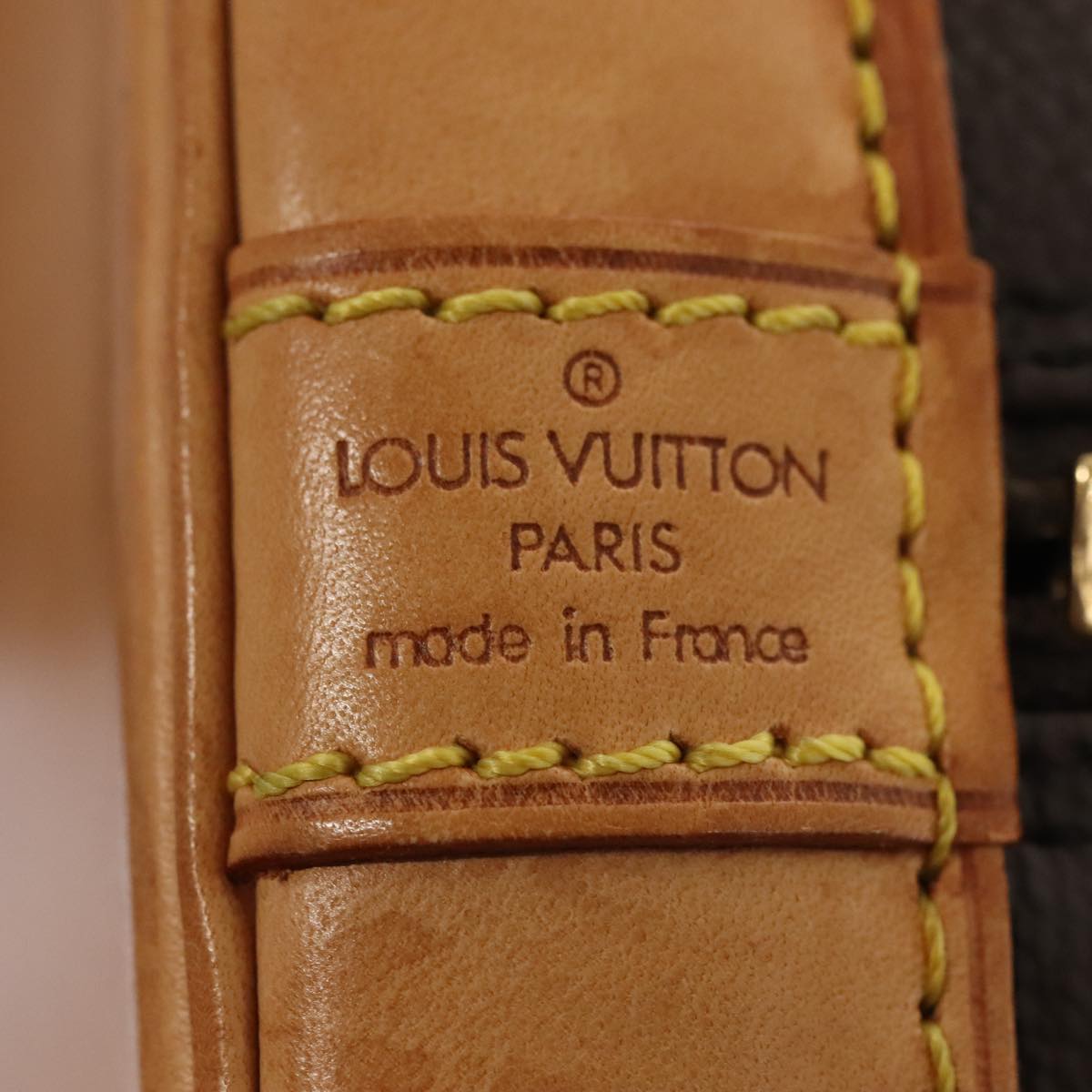 Louis Vuitton Alma Brown Canvas Hand Bag