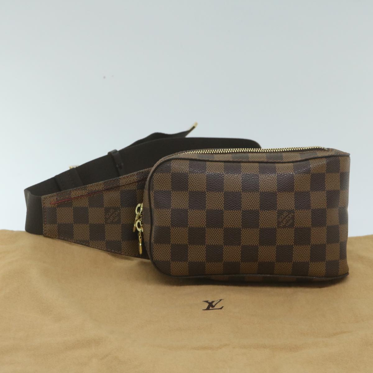 Louis Vuitton Geronimos Brown Canvas Shoulder Bag