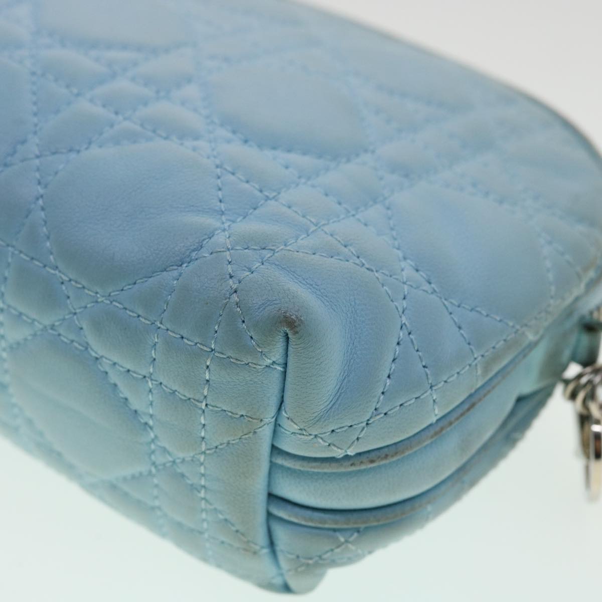 Dior Blue Leather Clutch Bag