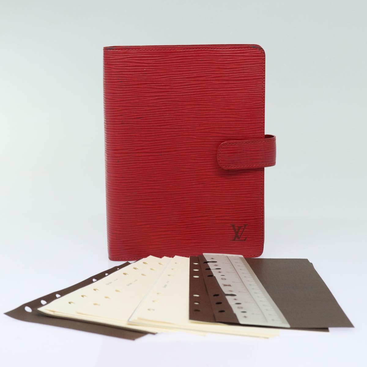 Louis Vuitton Agenda MM Red Leather Wallet Accessories