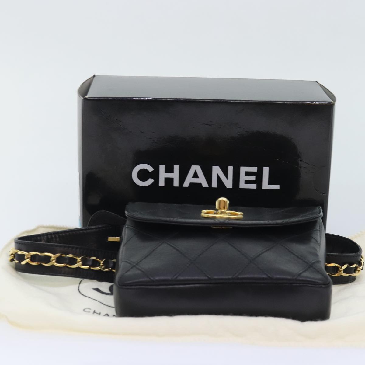 Chanel Coco Mark Black Leather Shoulder Bag