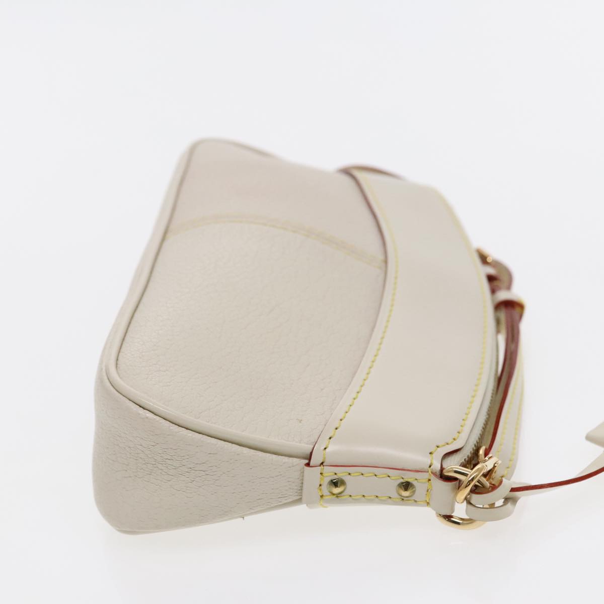 Louis Vuitton Lockit Beige Leather Clutch Bag