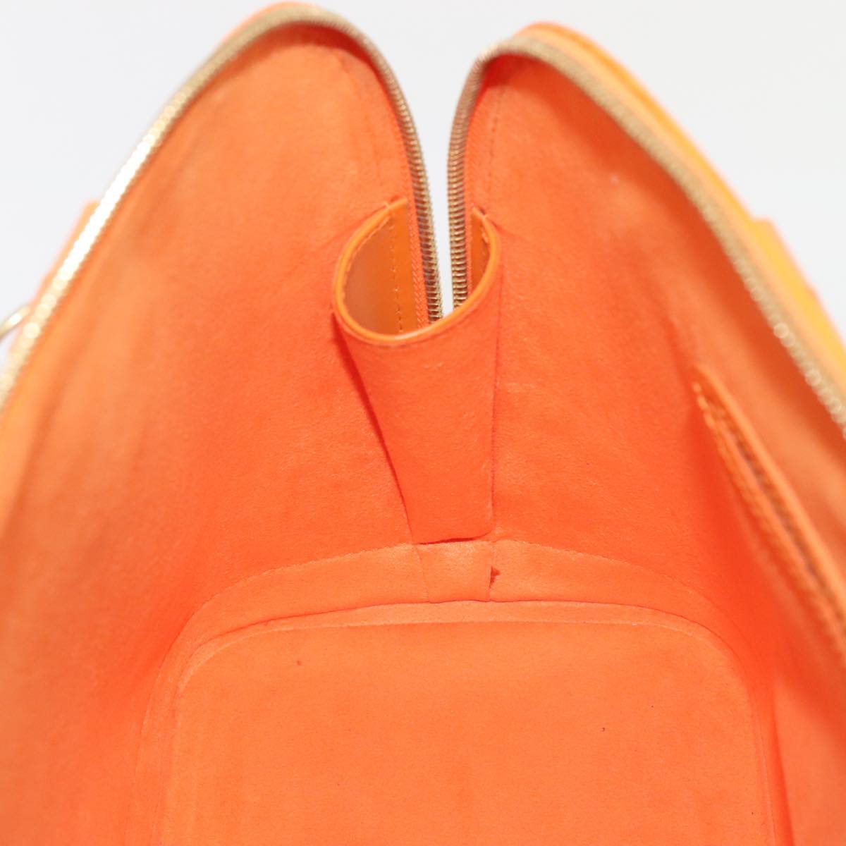 Louis Vuitton Alma Orange Leather Hand Bag