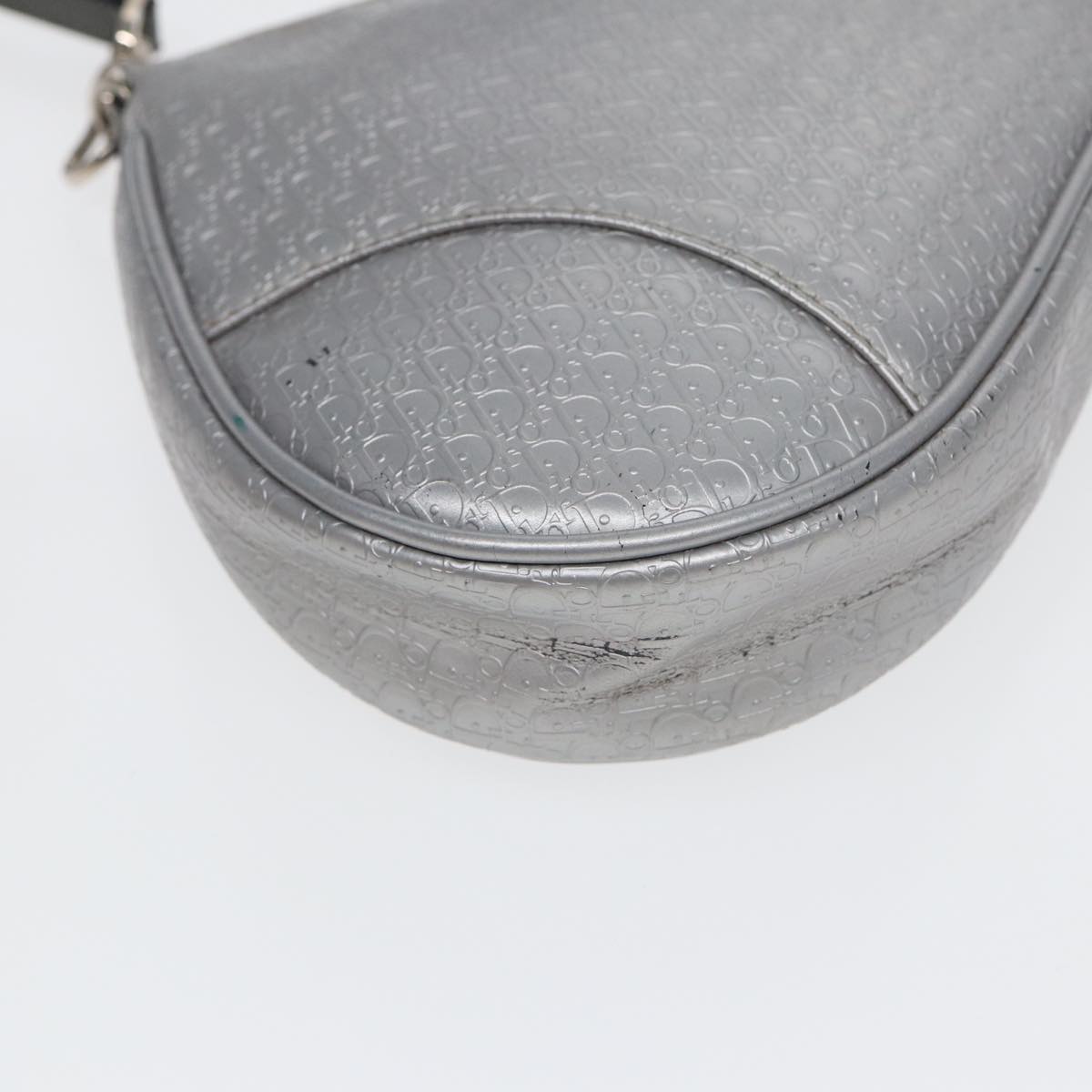 Dior Saddle Silver Canvas Clutch Bag