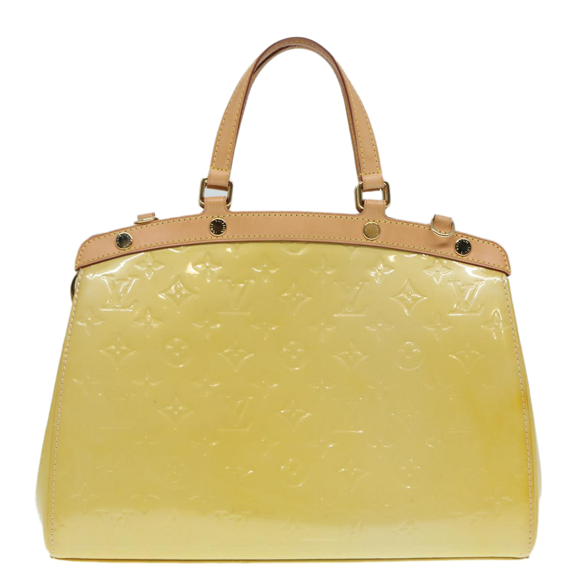 Louis Vuitton Brea Yellow Patent Leather Hand Bag