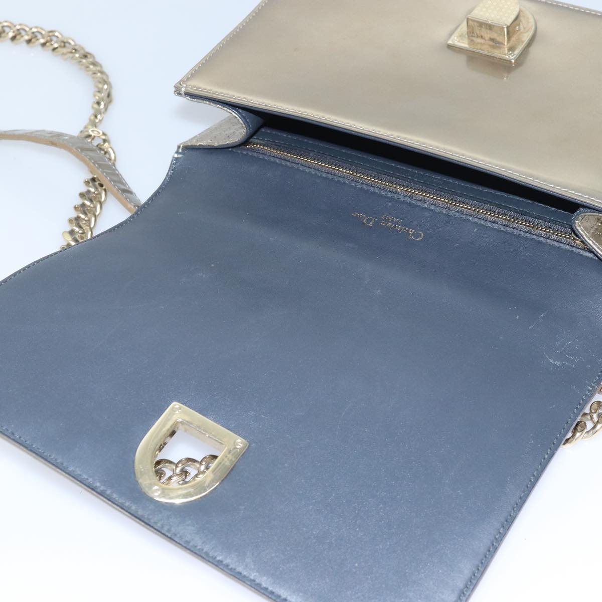 Dior Diorama Gold Leather Shoulder Bag