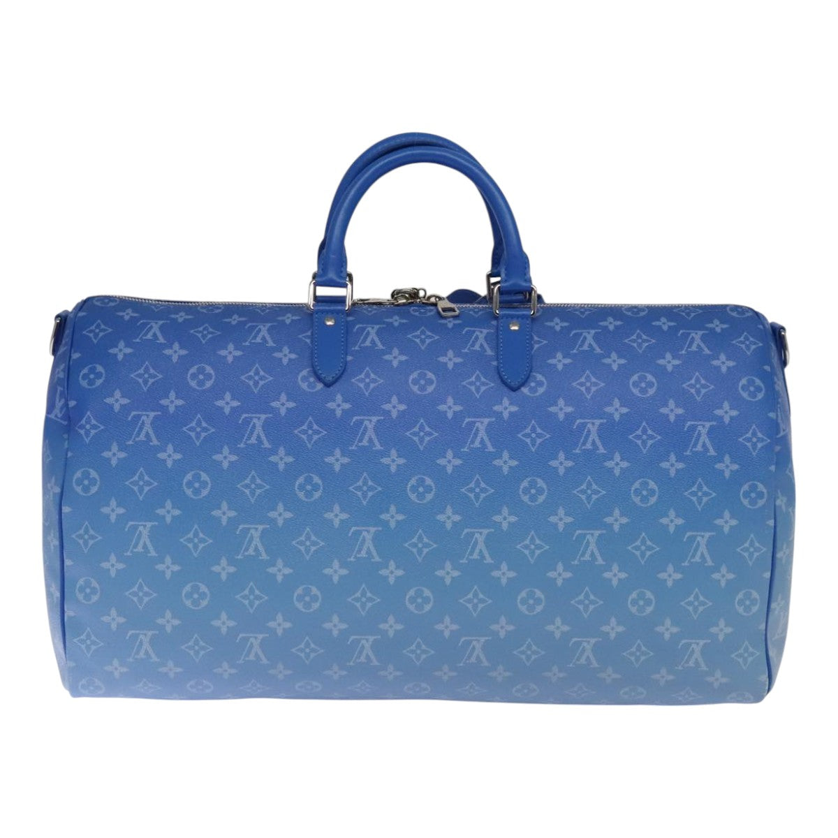 Louis Vuitton Keepall Bandouliere 50 Blue Canvas Travel Bag