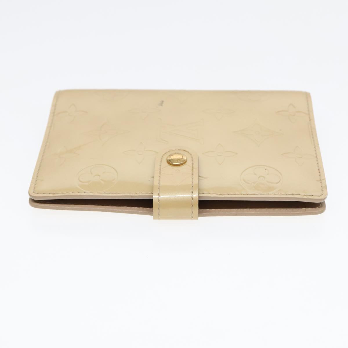 Louis Vuitton Agenda PM Beige Patent Leather Wallet Accessories