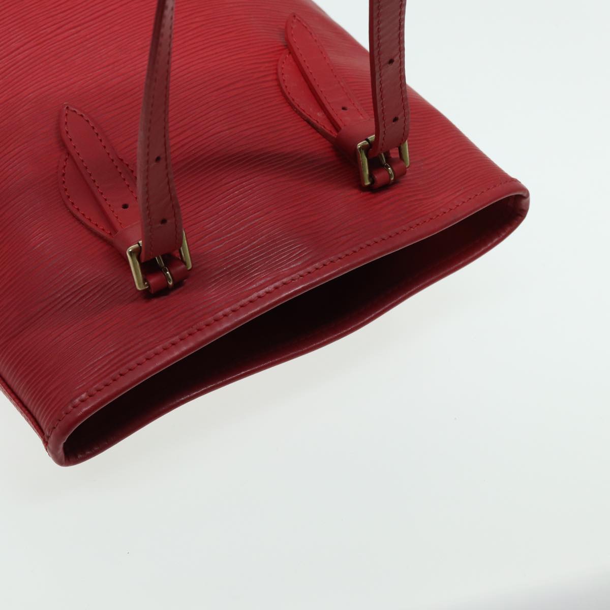 Louis Vuitton Bucket PM Red Leather Shoulder Bag