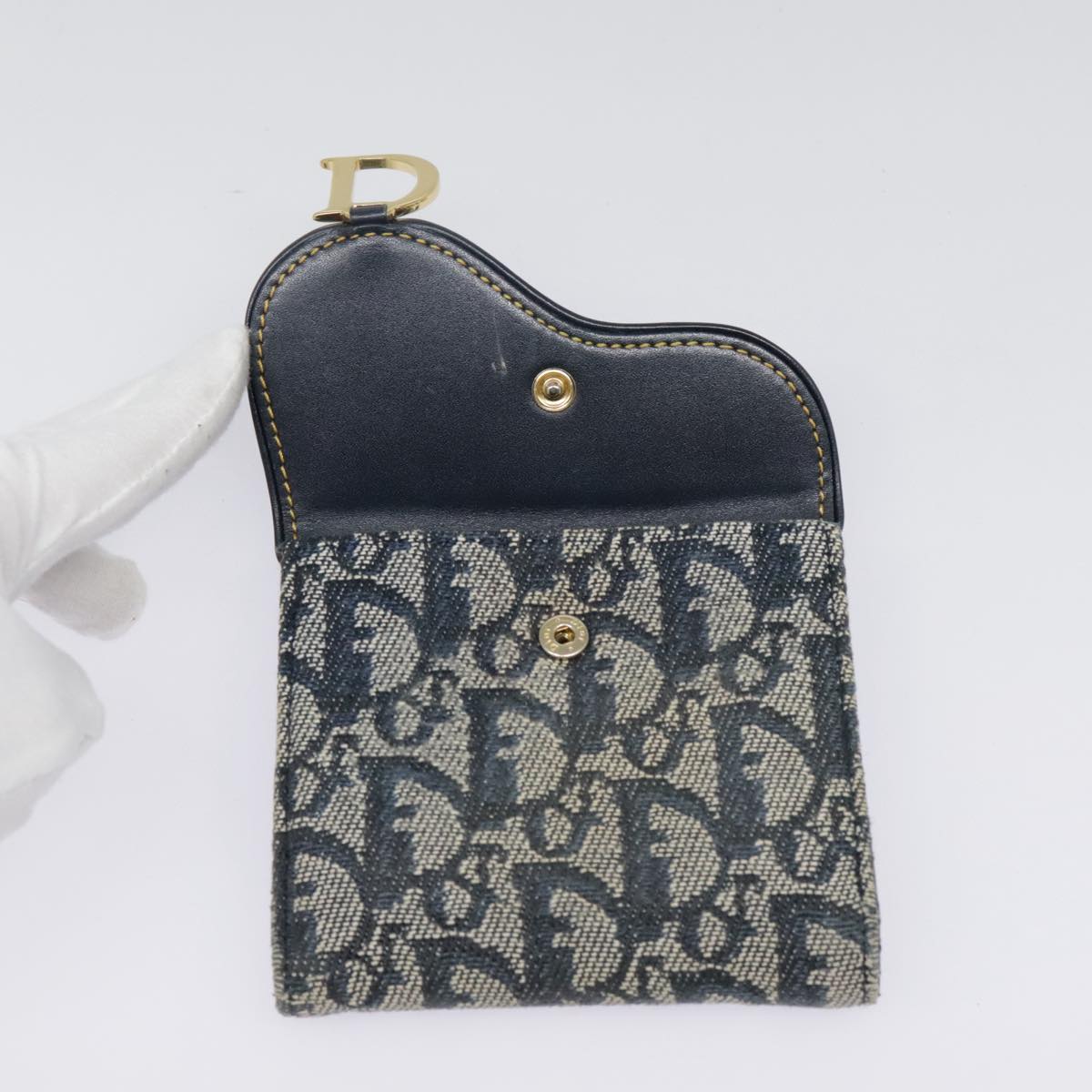 Dior Saddle Navy Canvas Wallet Accessories