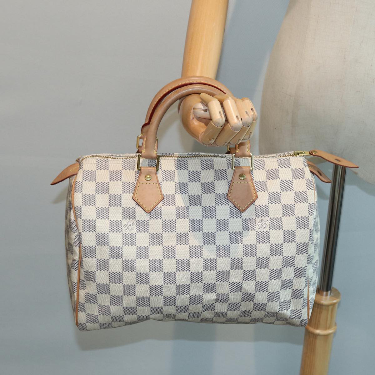 Louis Vuitton Speedy 30 White Canvas Hand Bag