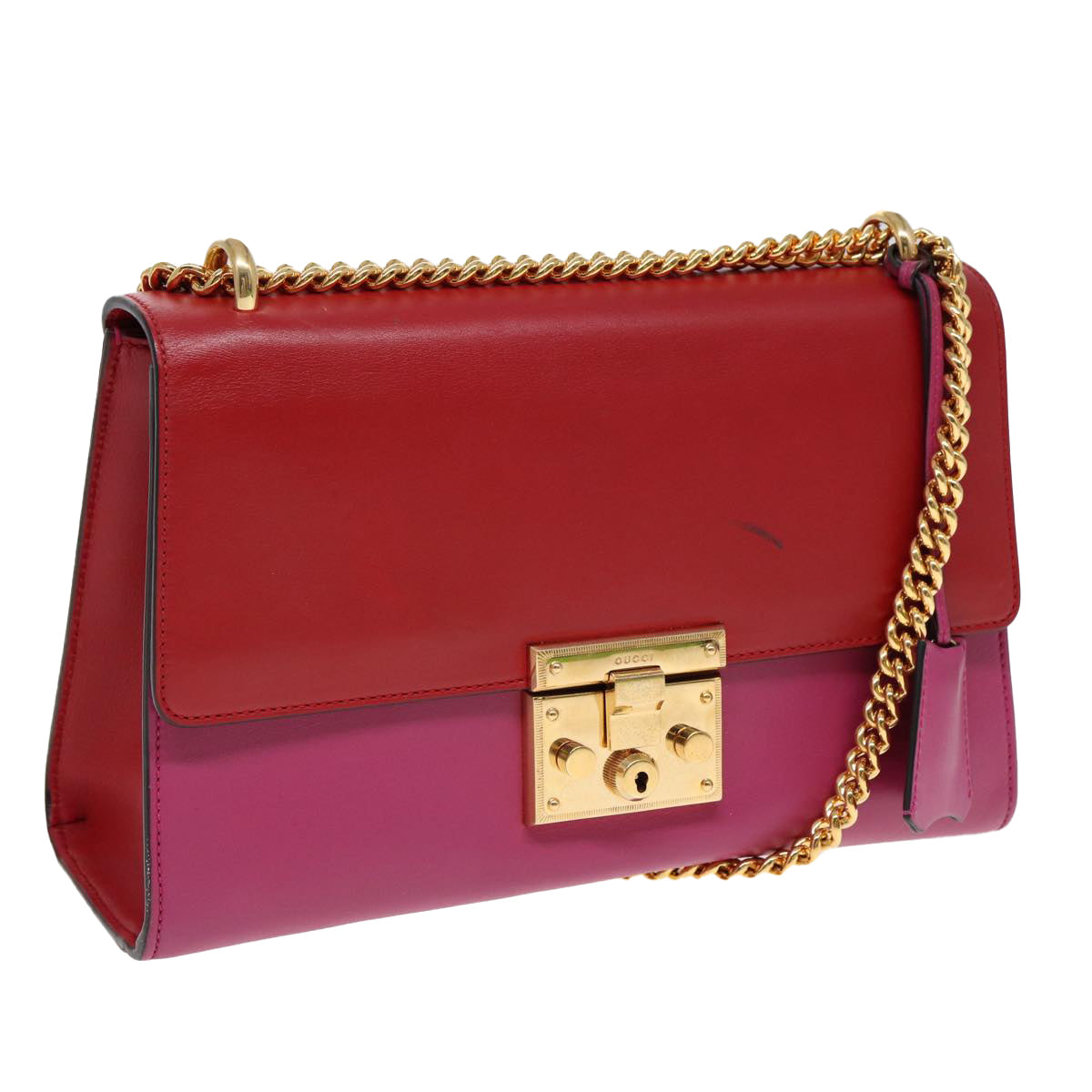 Gucci Padlock Red Leather Shoulder Bag