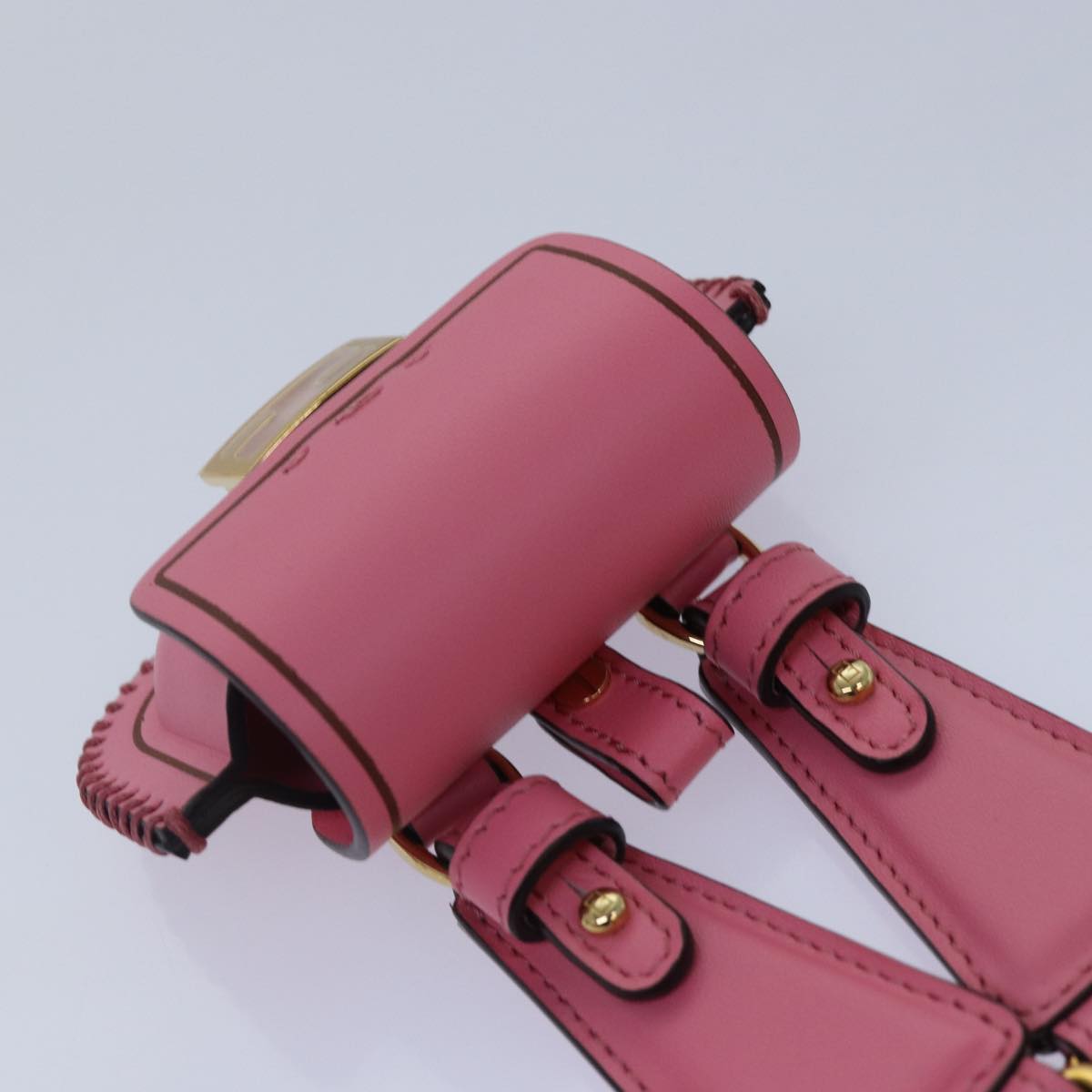 Fendi Baguette Pink Leather Clutch Bag