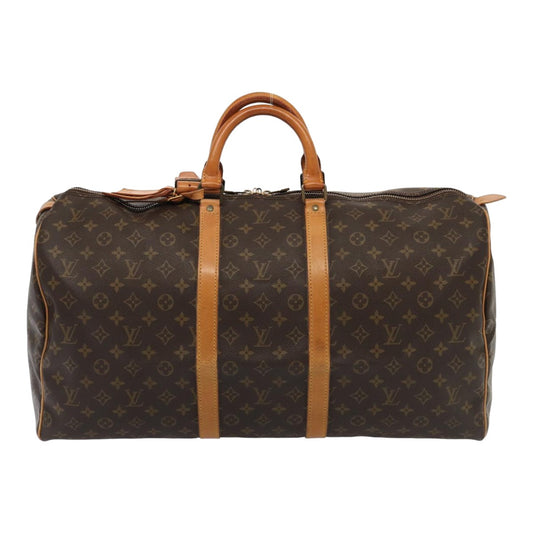 Louis Vuitton Keepall 55 Brown Canvas Travel Bag