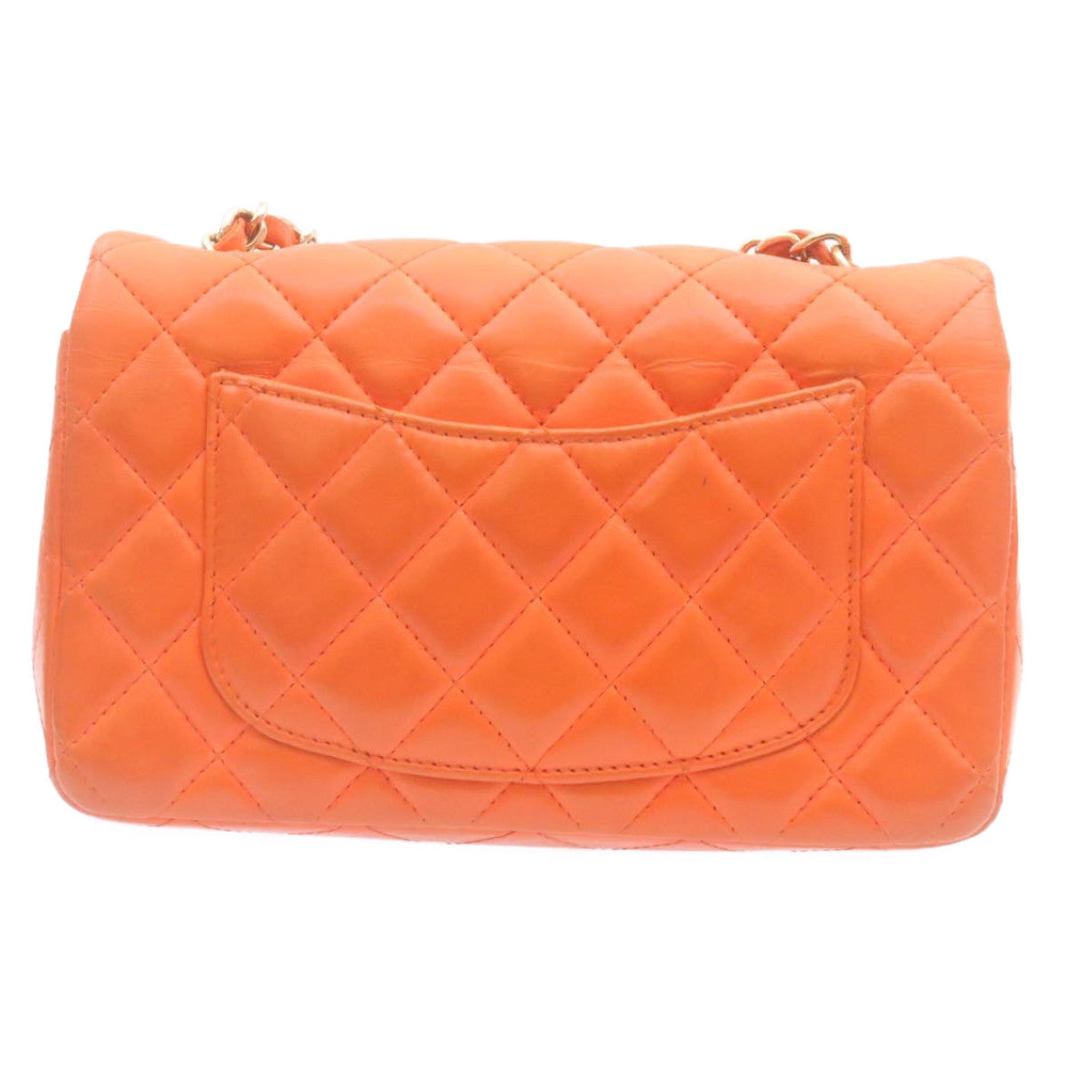 Chanel Timeless Orange Leather Shoulder Bag