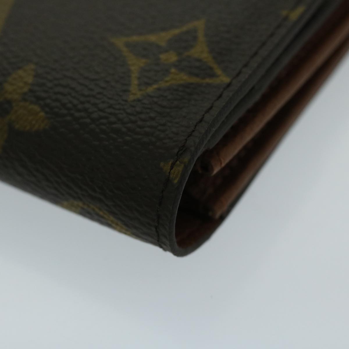 Louis Vuitton Portefeuille Sarah Brown Canvas Wallet Accessories