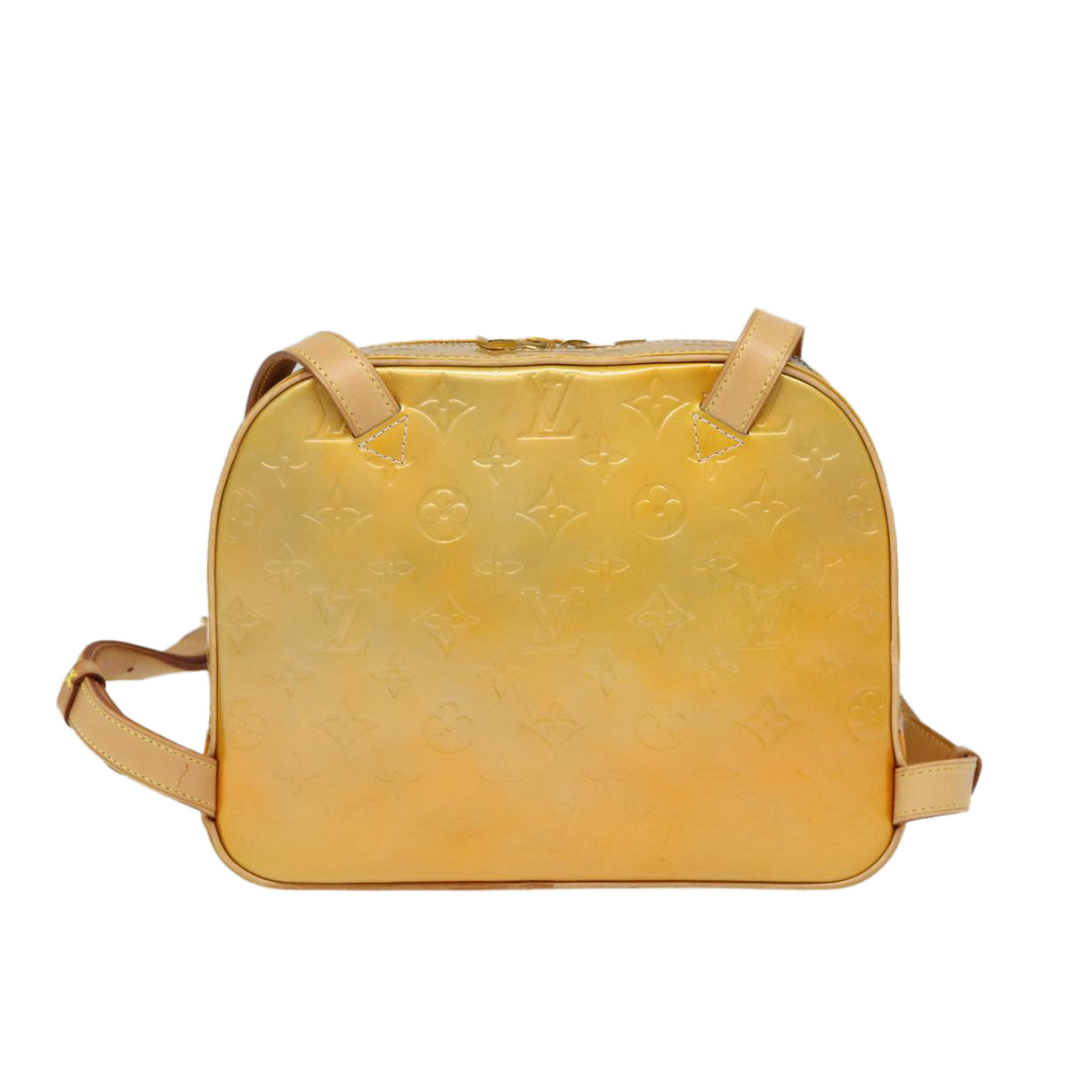 Louis Vuitton Murray Yellow Patent Leather Backpack Bag