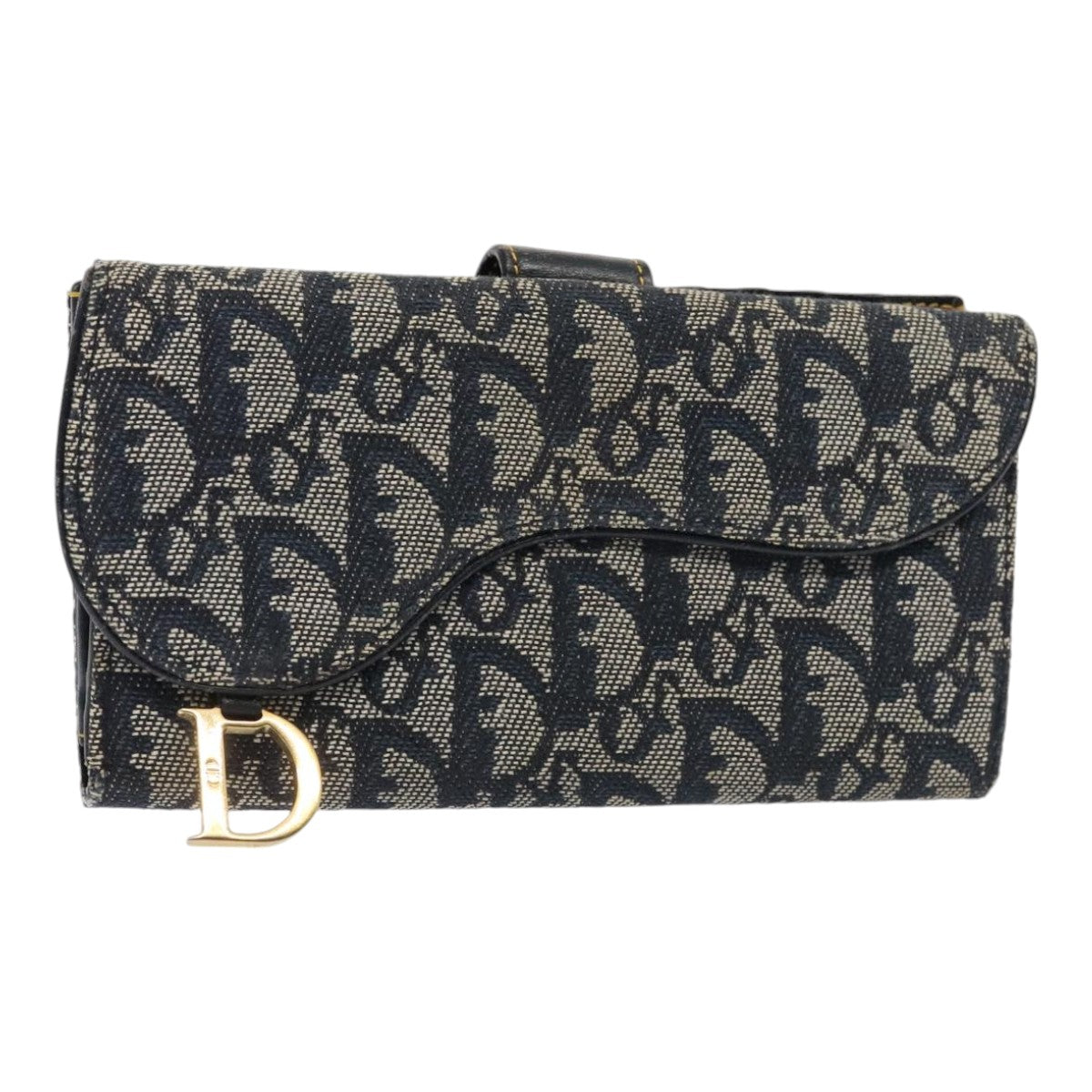 Dior Saddle Navy Canvas Wallet Accessories