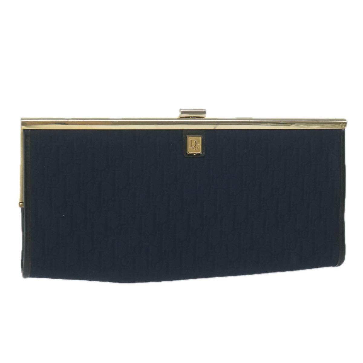 Dior Trotter Navy Canvas Clutch Bag