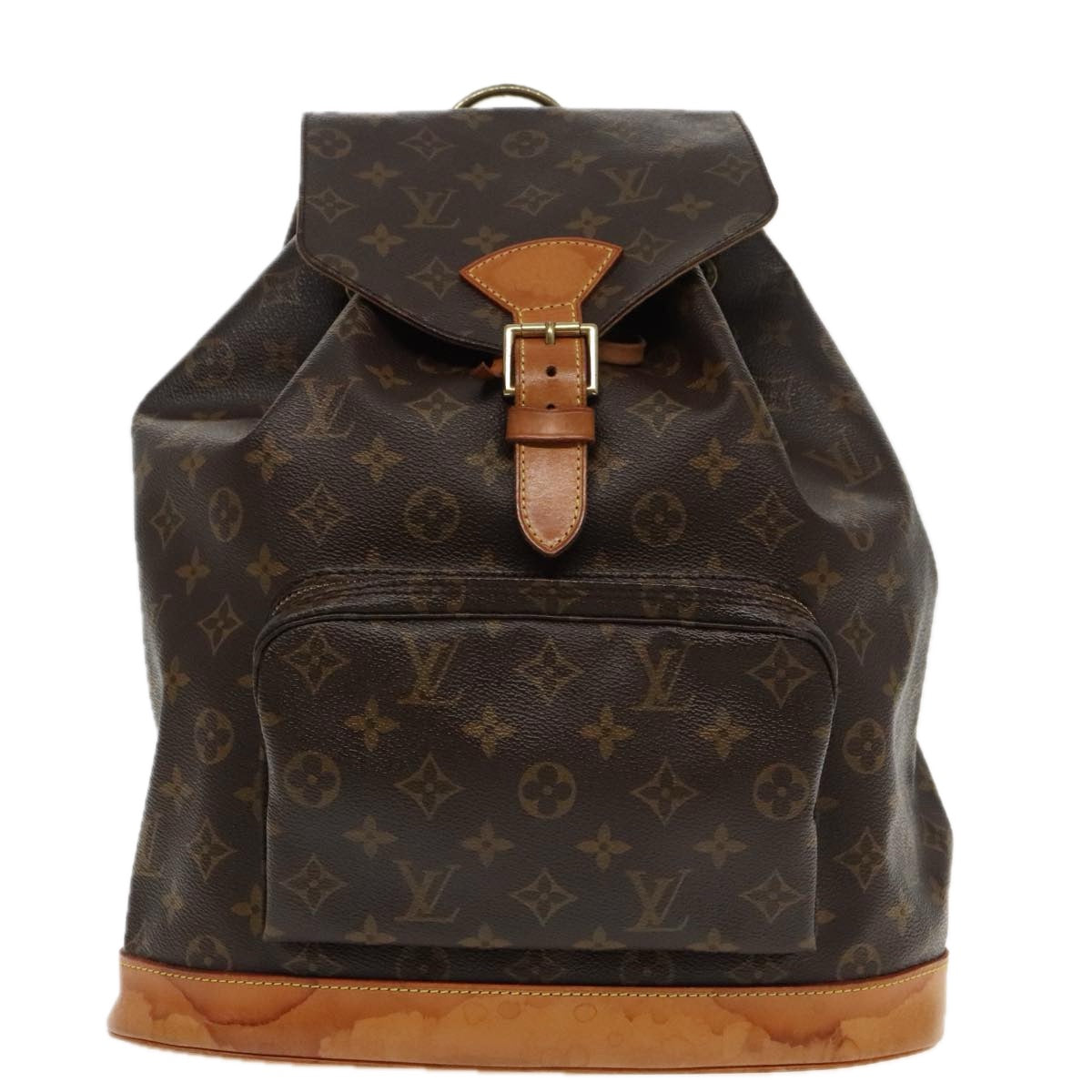 Louis Vuitton Montsouris GM Brown Canvas Backpack Bag