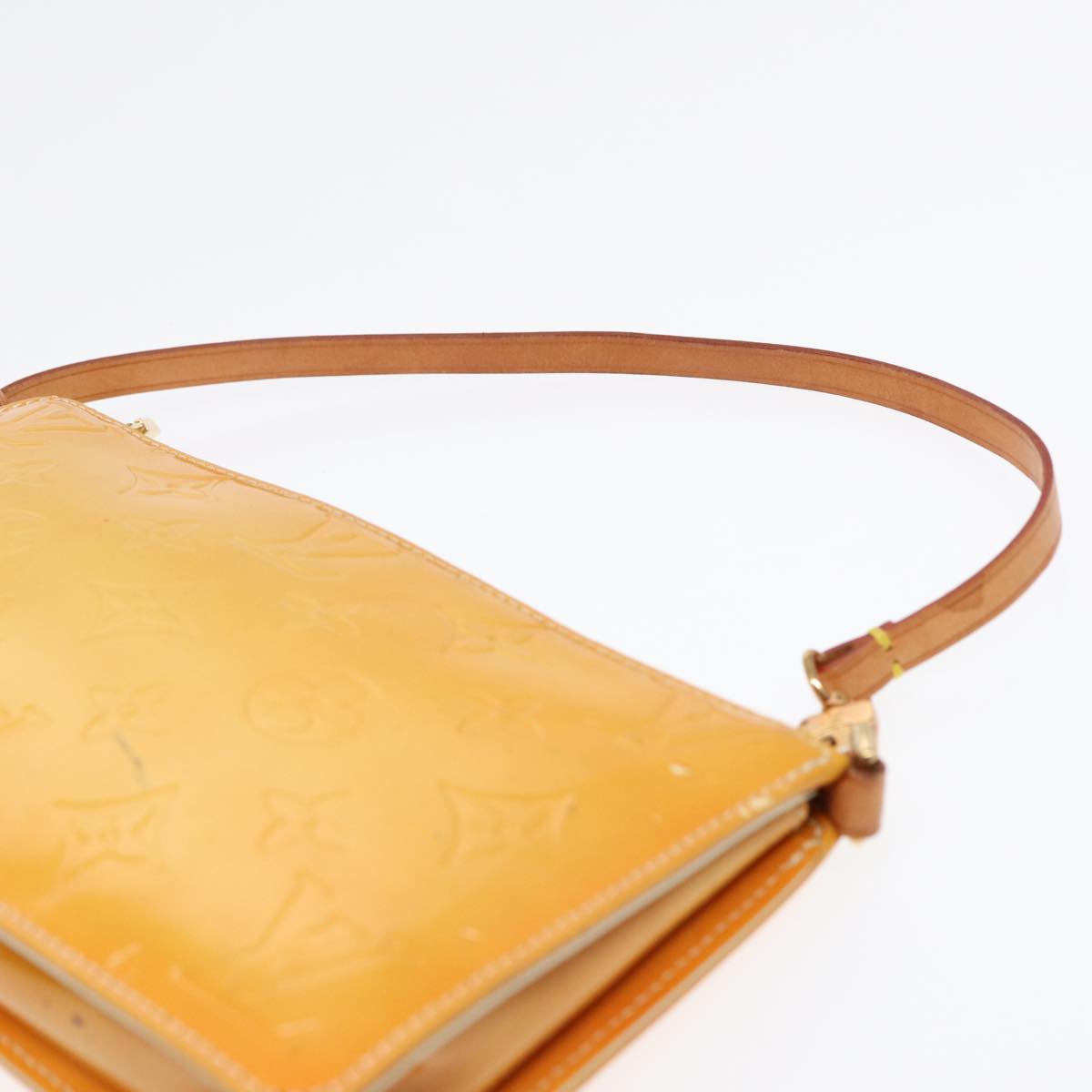 Louis Vuitton Lexington Yellow Patent Leather Clutch Bag