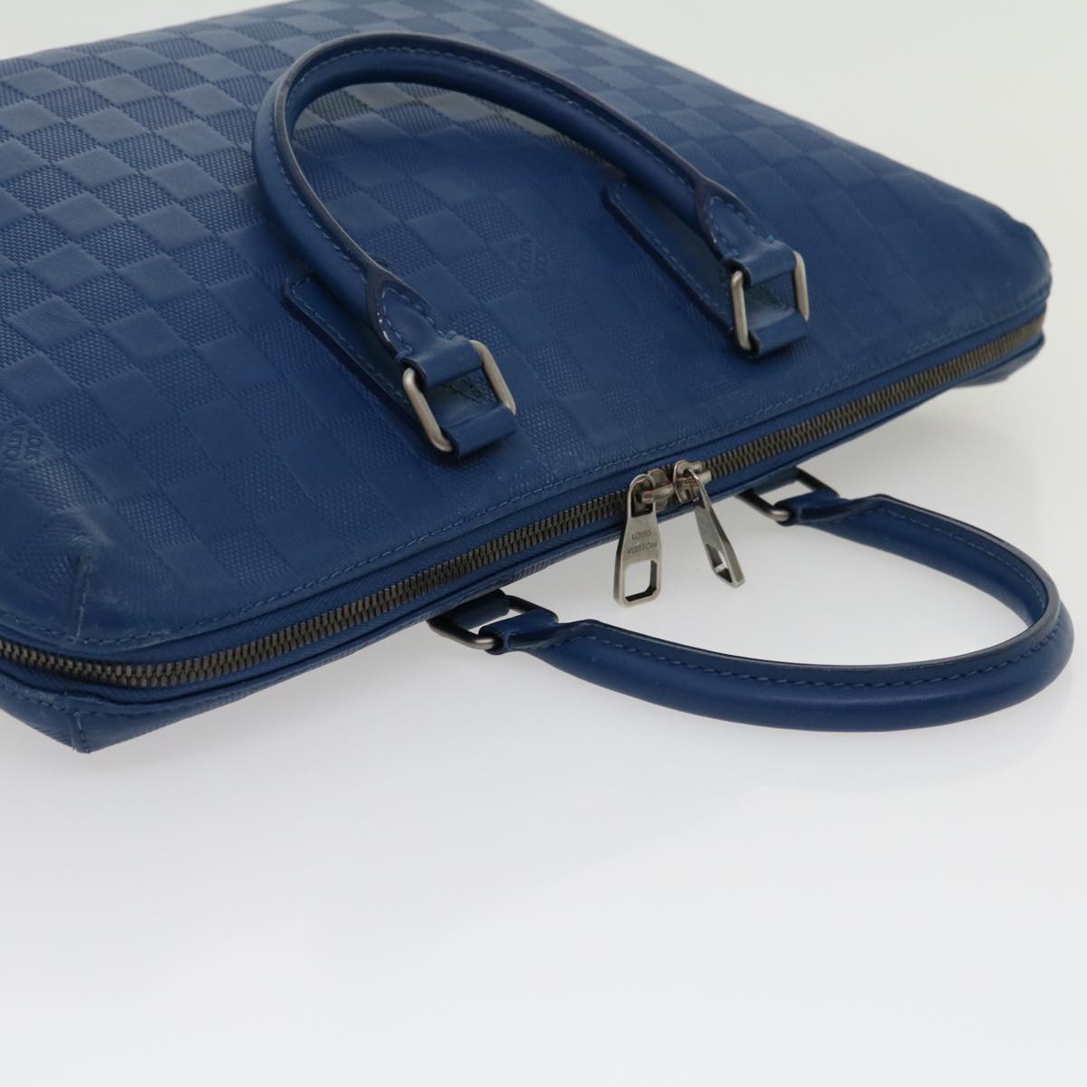 Louis Vuitton Porte documents Jour Blue Leather Hand Bag