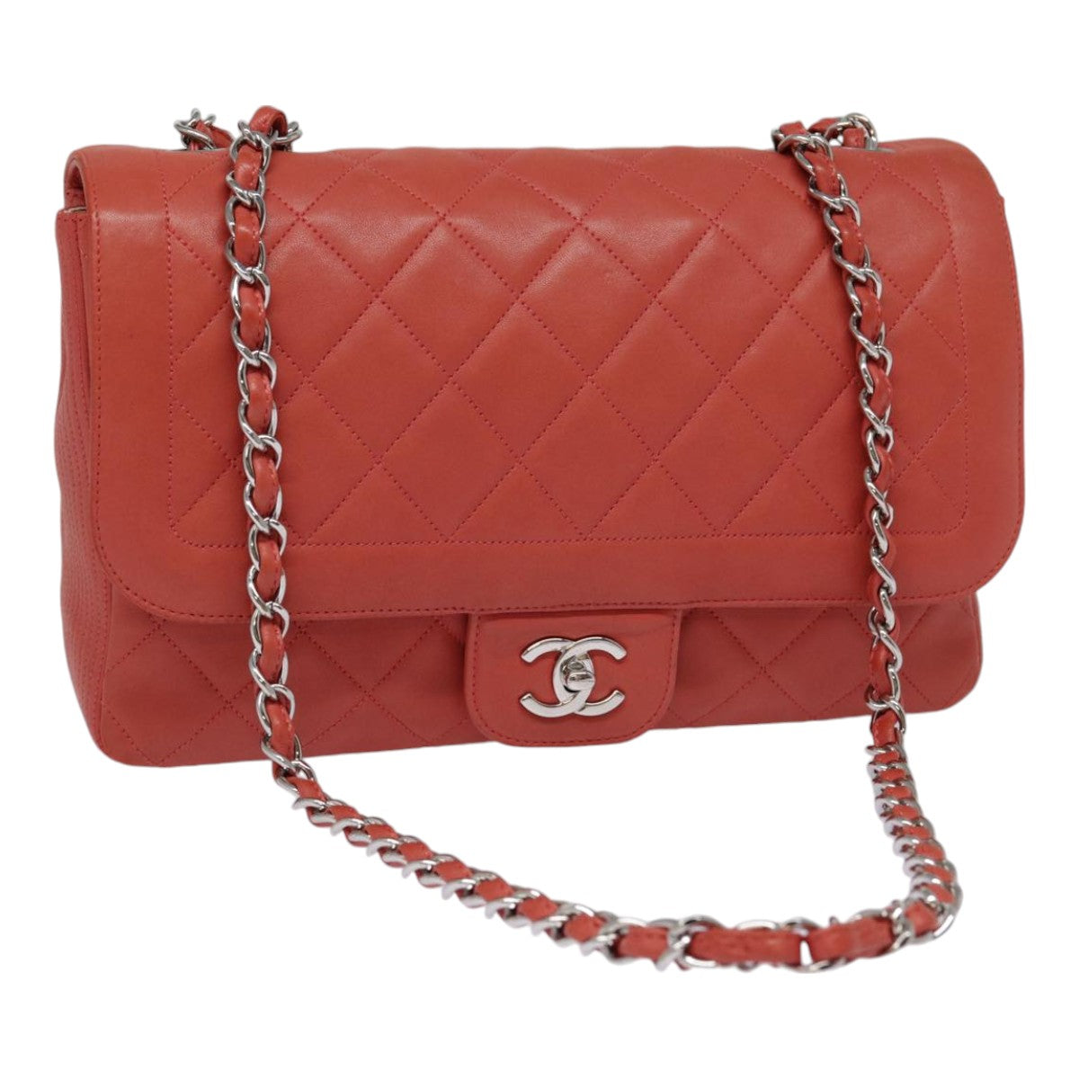 Chanel Timeless Red Leather Shoulder Bag