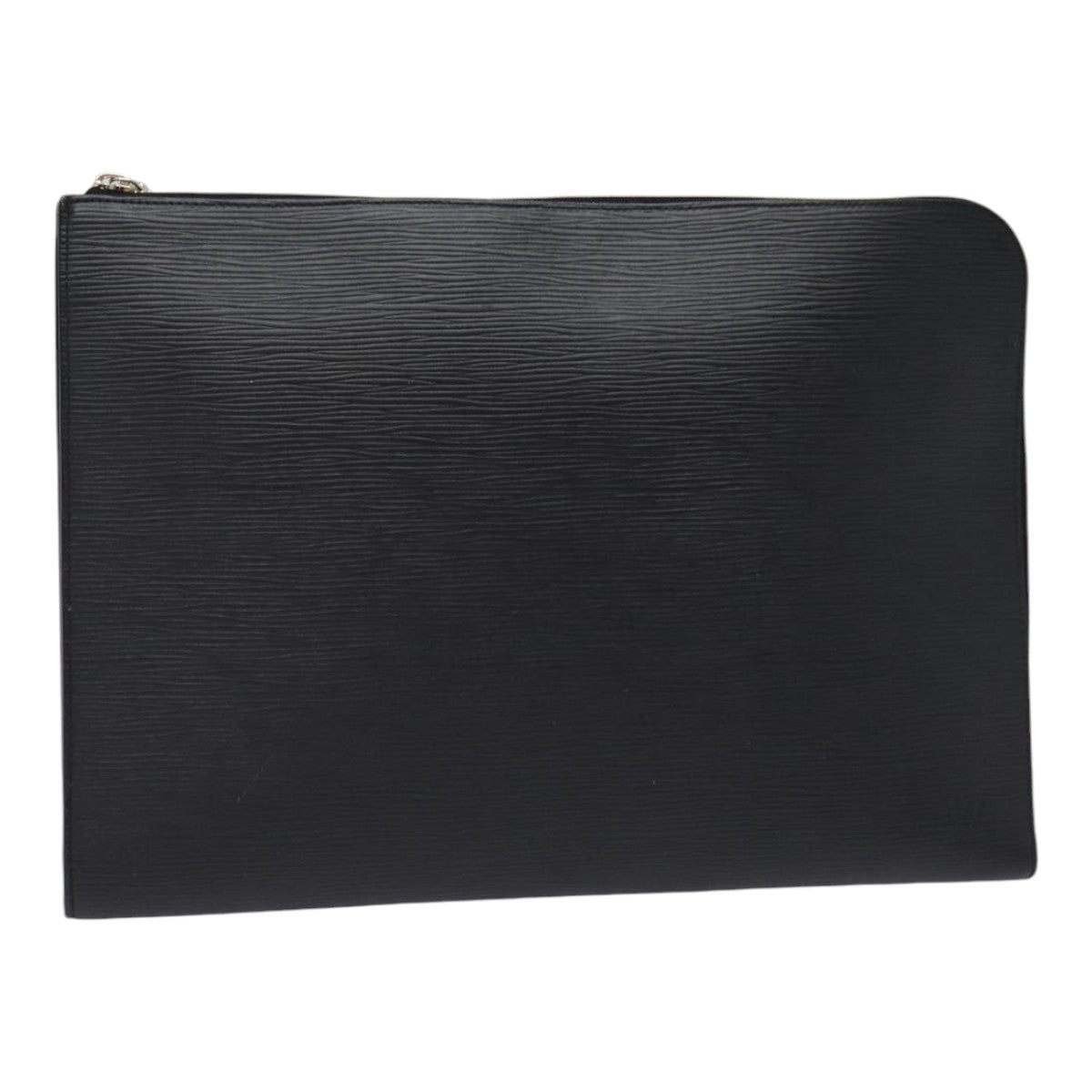 Louis Vuitton Pochette Jour Black Leather Clutch Bag