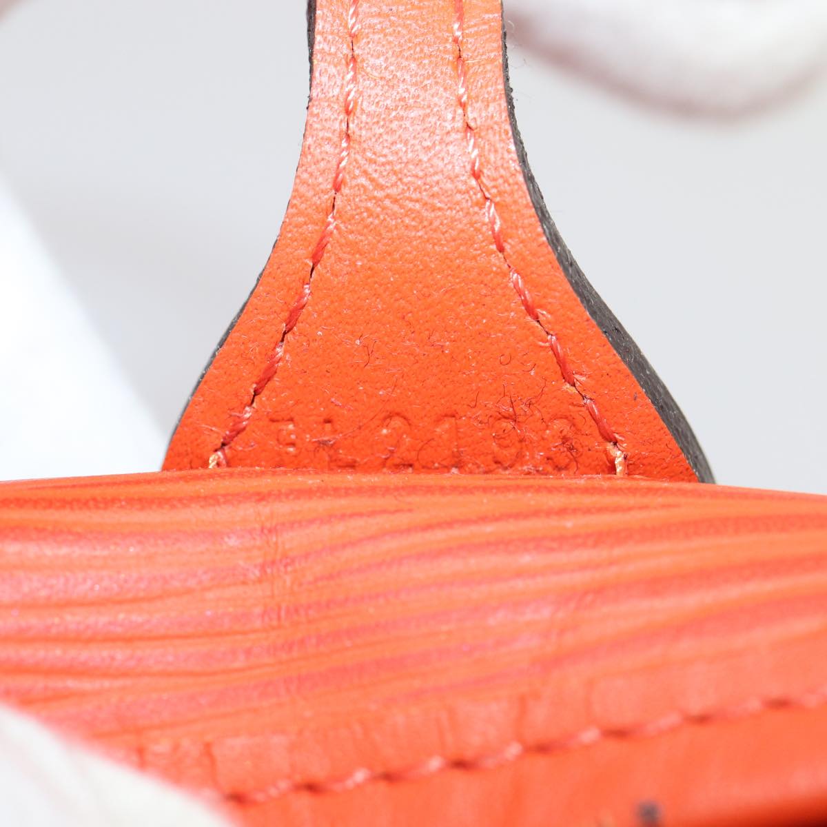 Louis Vuitton Neverfull Orange Leather Tote Bag