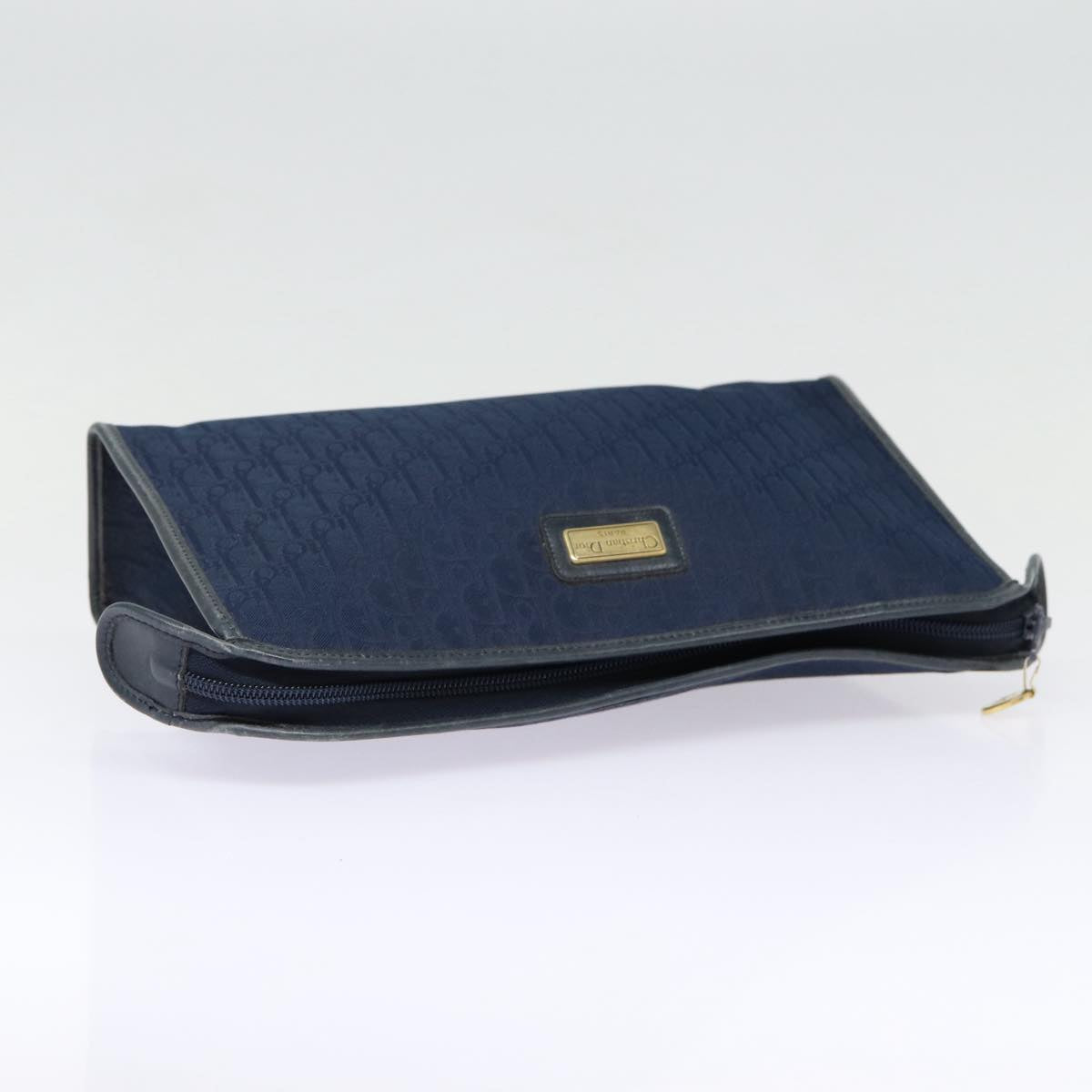 Dior Trotter Navy Canvas Clutch Bag