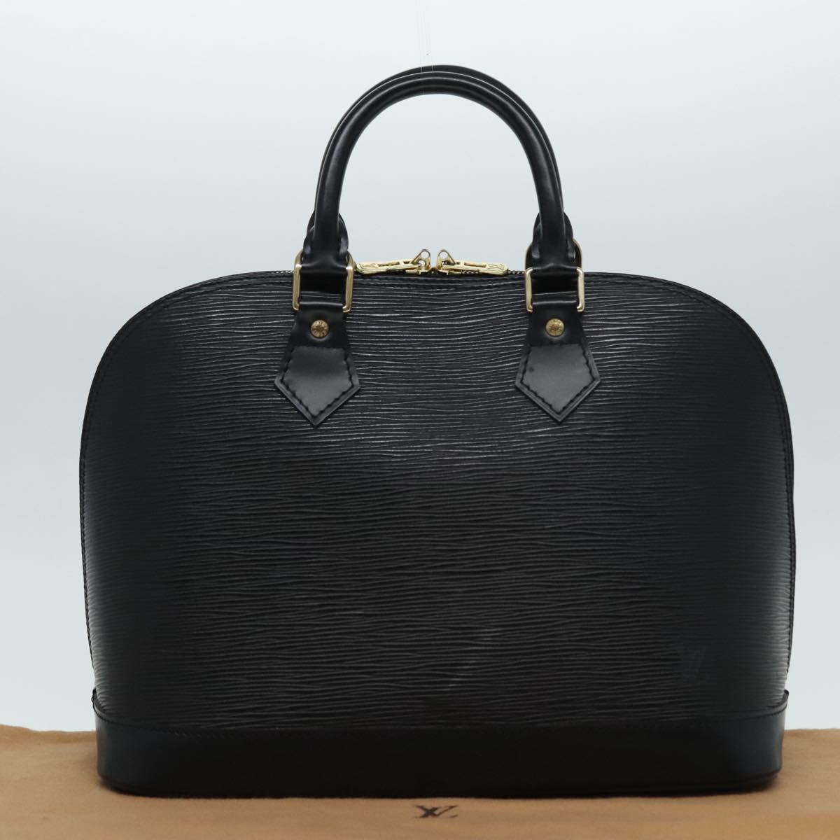 Louis Vuitton Alma Black Leather Hand Bag