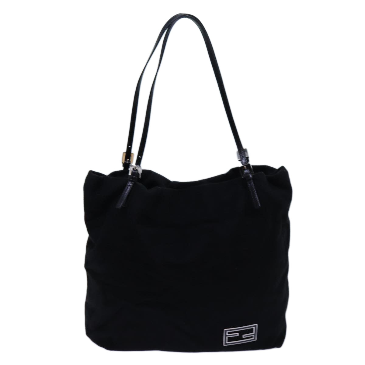 Fendi FF Black Wool Tote Bag