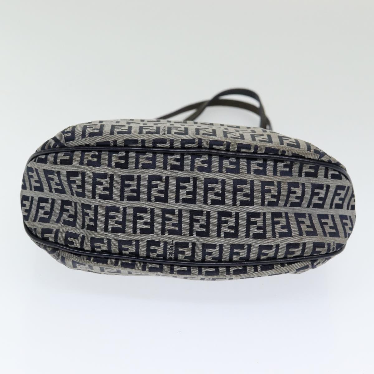 Fendi Zucchino Navy Canvas Hand Bag