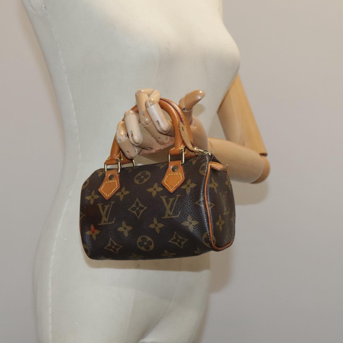 Louis Vuitton Mini speedy Brown Canvas Hand Bag