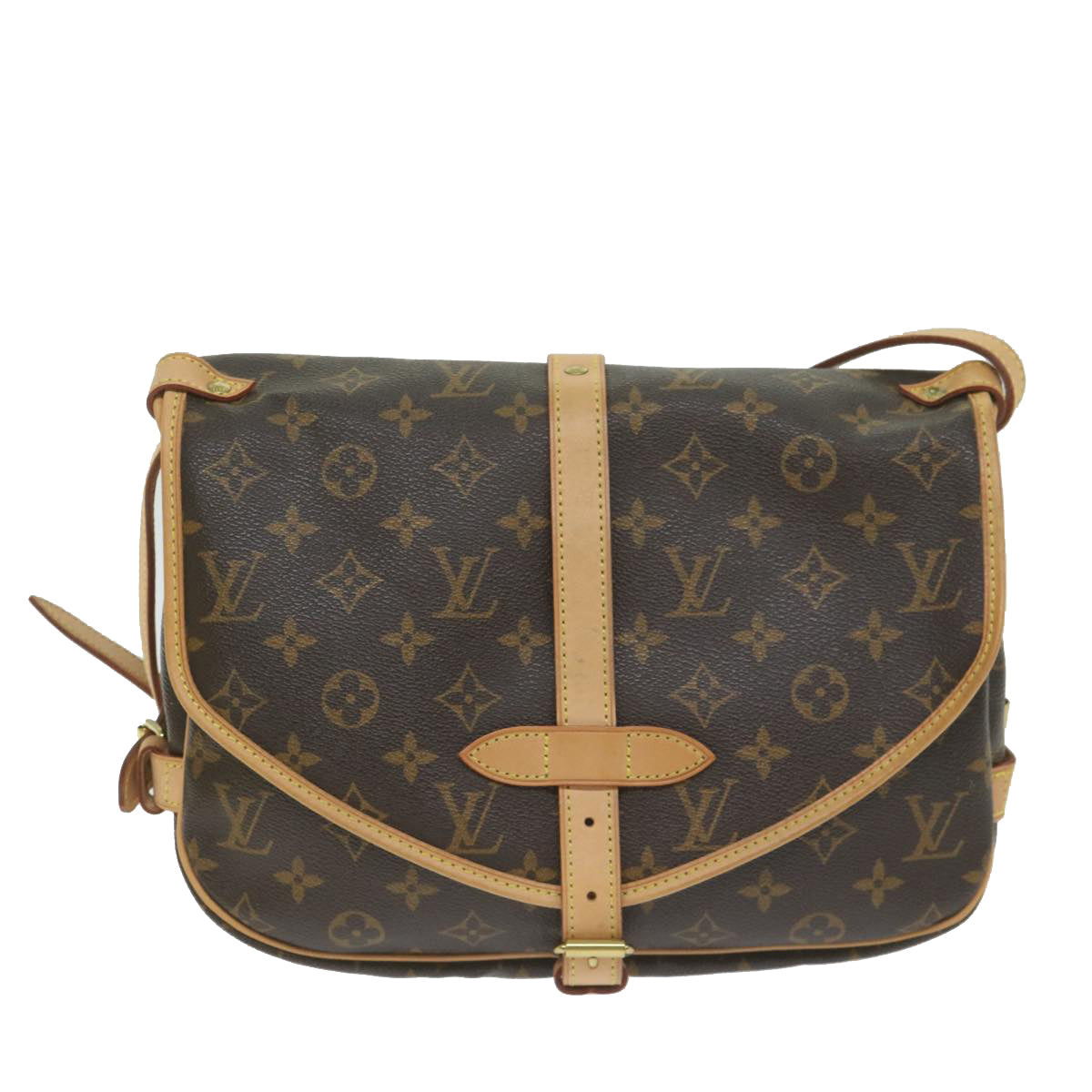 Louis Vuitton Saumur Brown Canvas Shoulder Bag