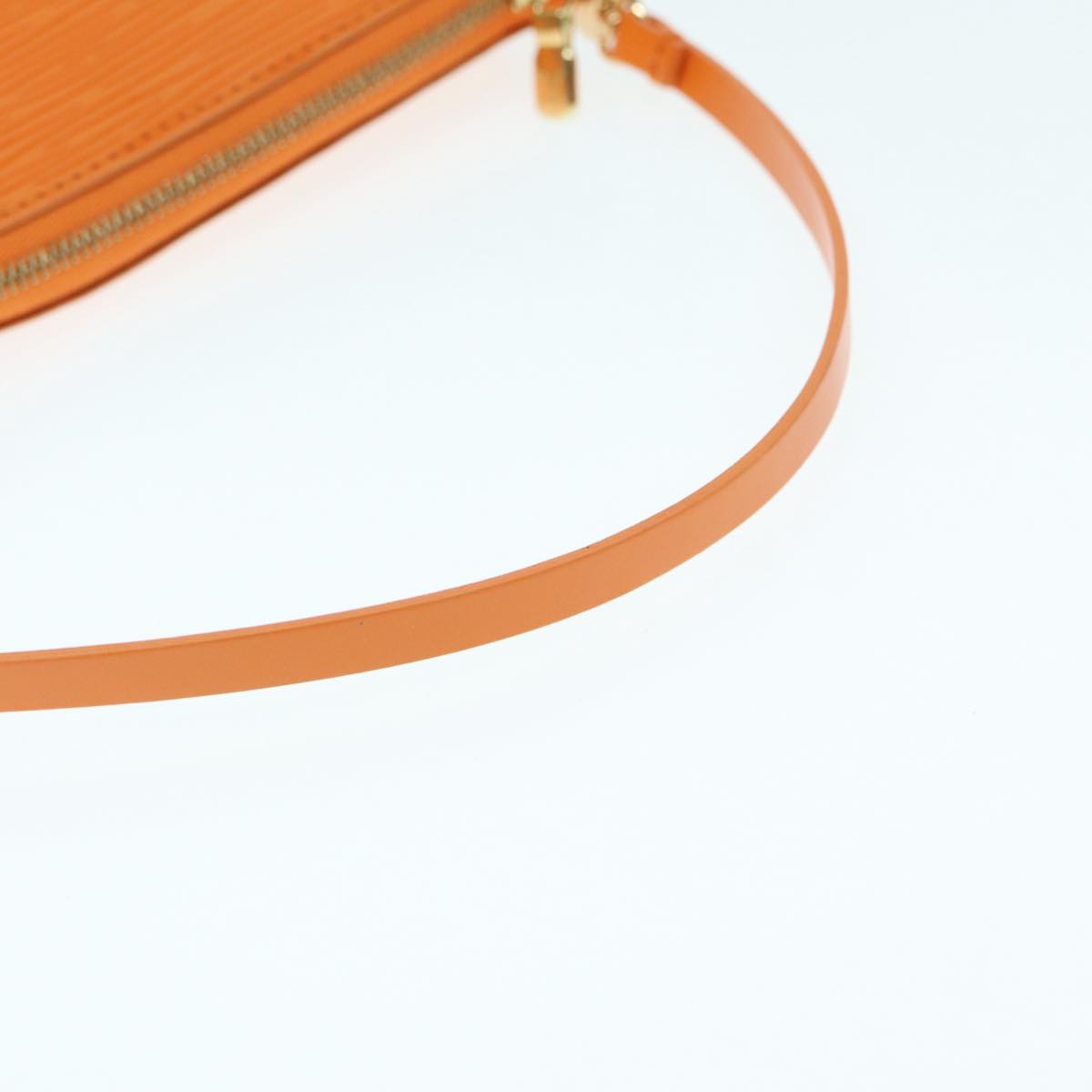 Louis Vuitton Pochette Accessoire Orange Leather Hand Bag