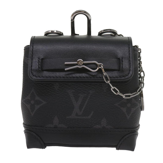 Louis Vuitton Steamer Black Canvas Clutch Bag