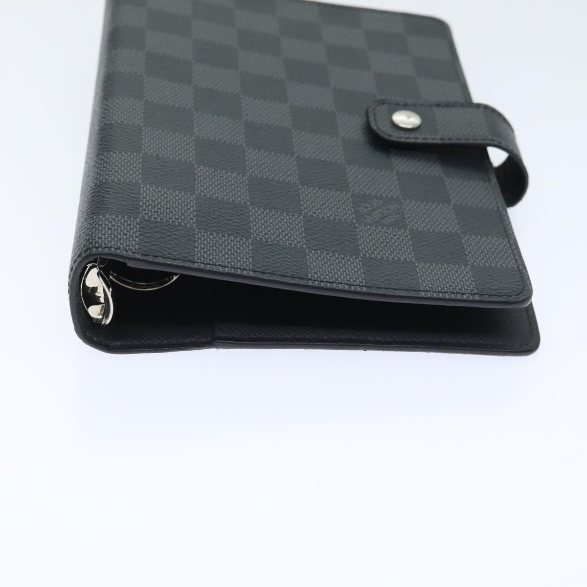 Louis Vuitton Agenda MM Black Canvas Wallet Accessories