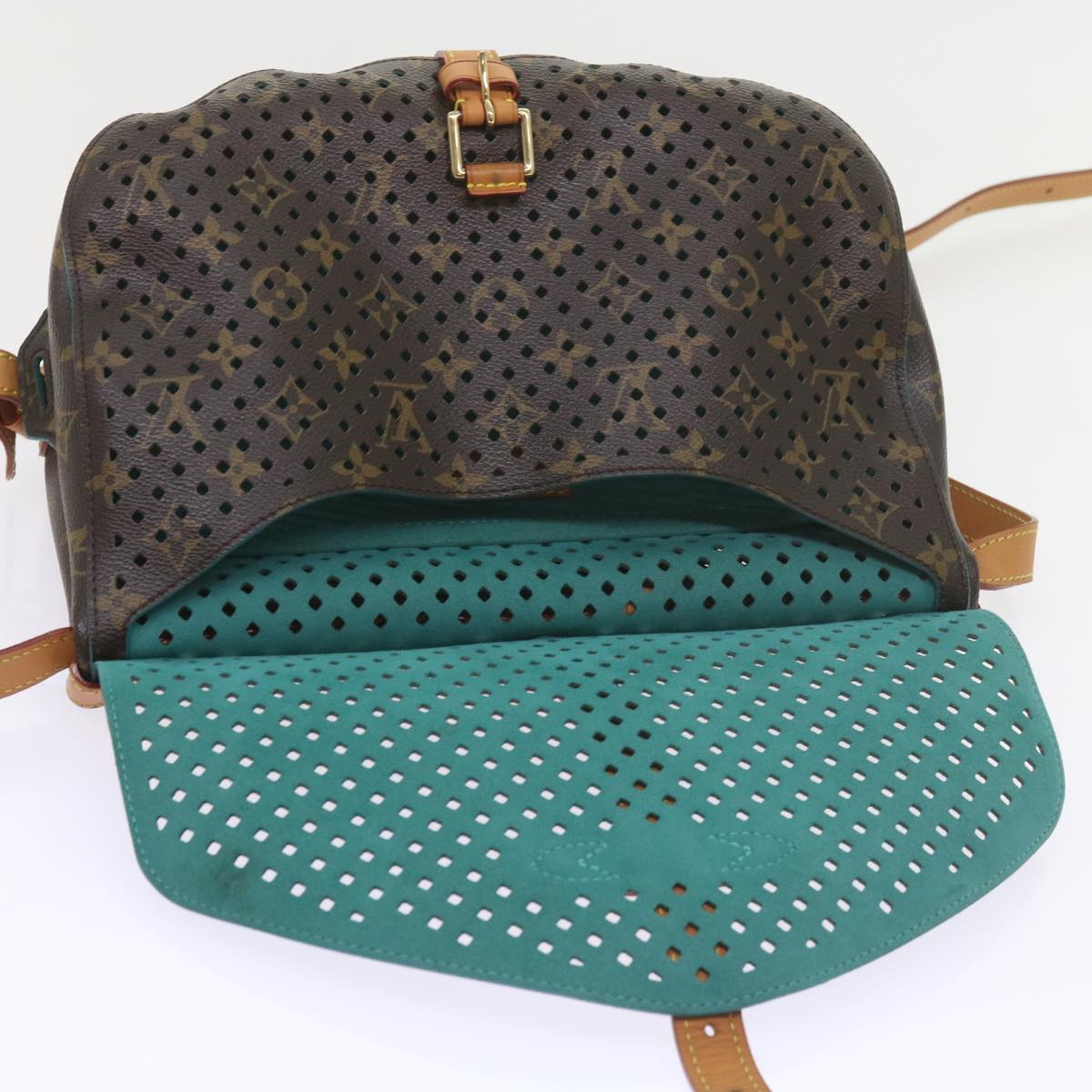 Louis Vuitton Saumur Brown Canvas Shoulder Bag