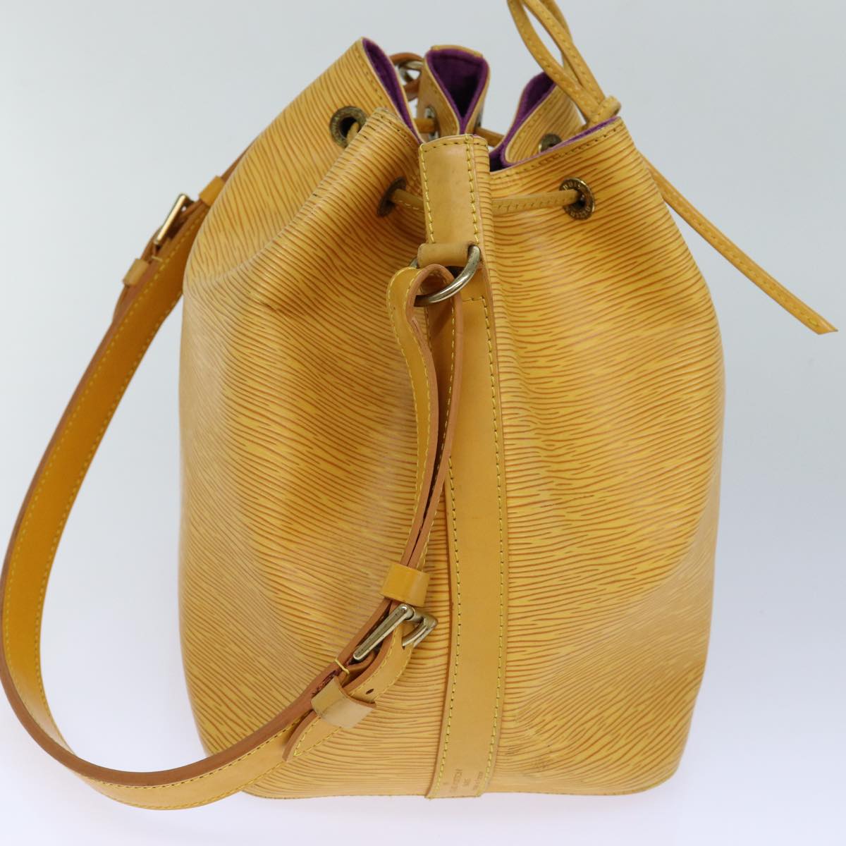 Louis Vuitton Petit Noé Yellow Leather Shoulder Bag