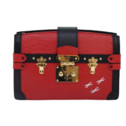 Louis Vuitton Trunk Red Leather Shoulder Bag