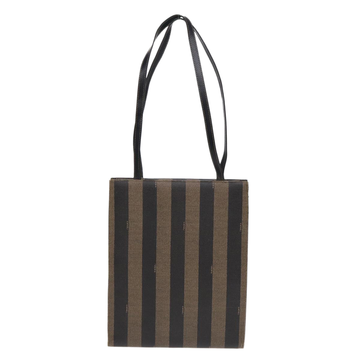 Fendi Pecan Brown Canvas Tote Bag