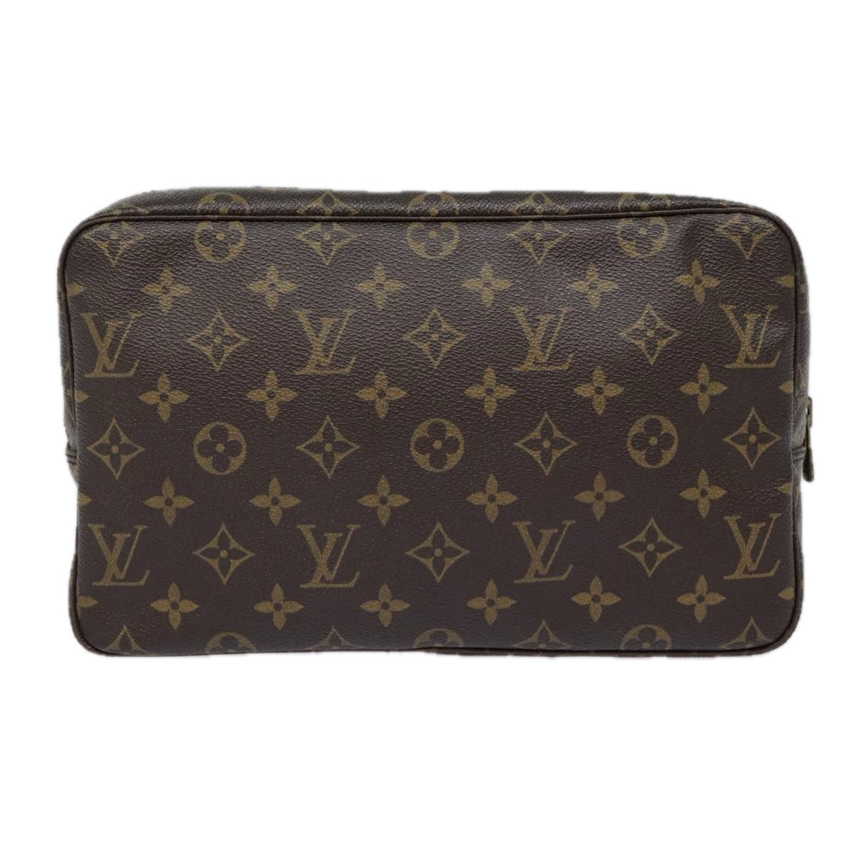 Louis Vuitton Trousse Toilette 28 Brown Canvas Clutch Bag