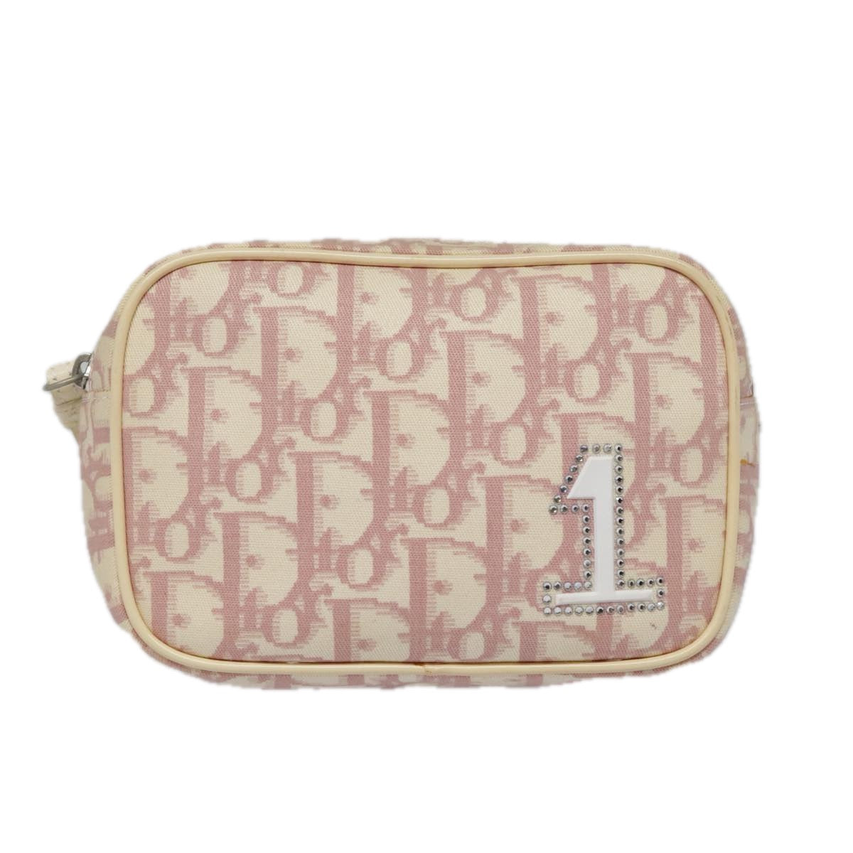 Dior Trotter Pink Canvas Clutch Bag